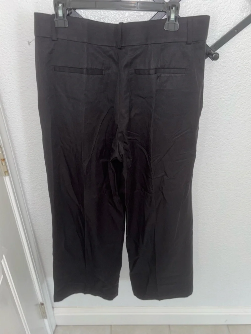 Everlane Wide-Leg Trouser Black Buttersmooth High Rise NWT Size 12 - Picture 9 of 9